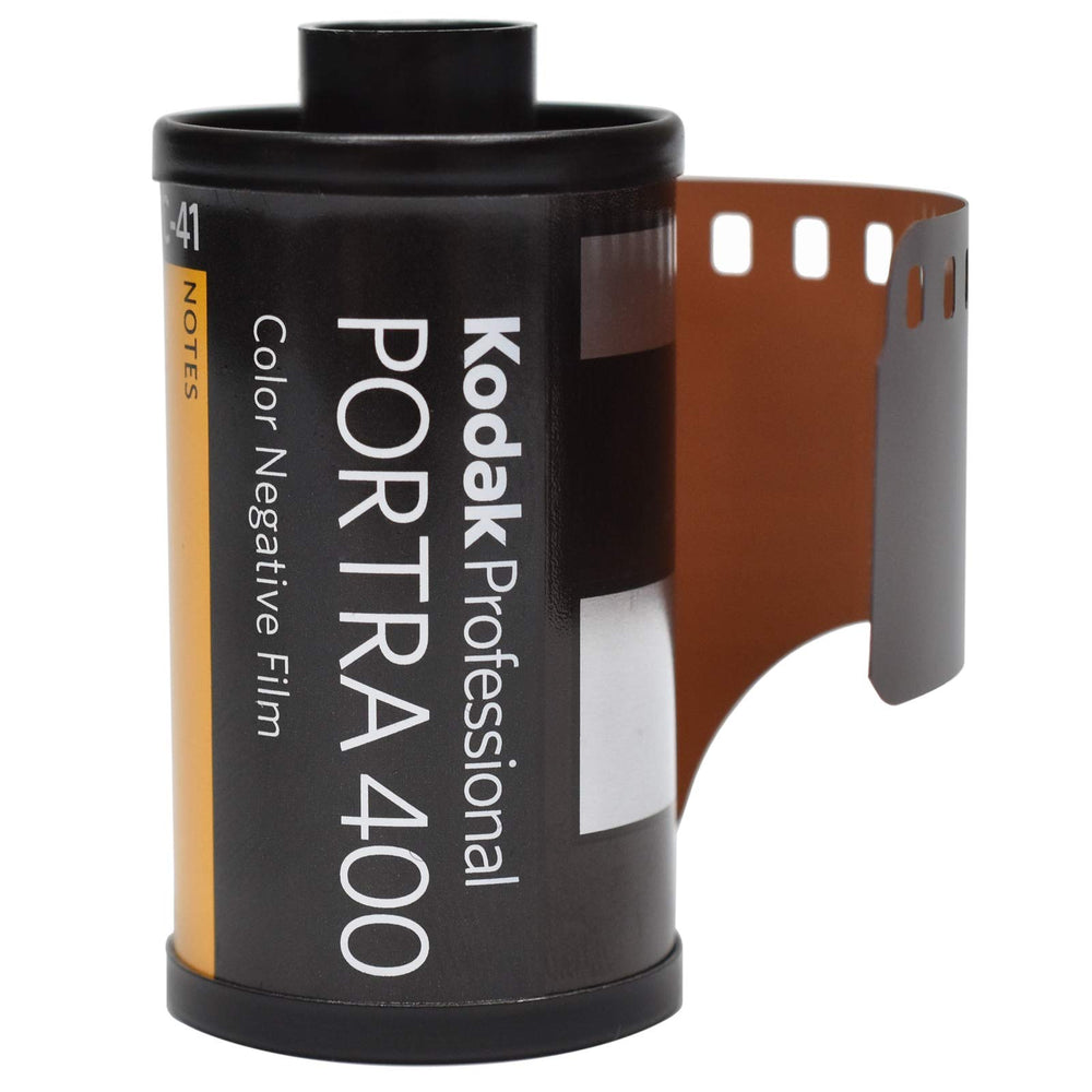 GRDE Kodak Portra 400 film packshot highlighting 36 exposures for color prints