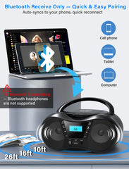 Greadio Boombox dual speakers delivering loud, clear stereo sound for gatherings.