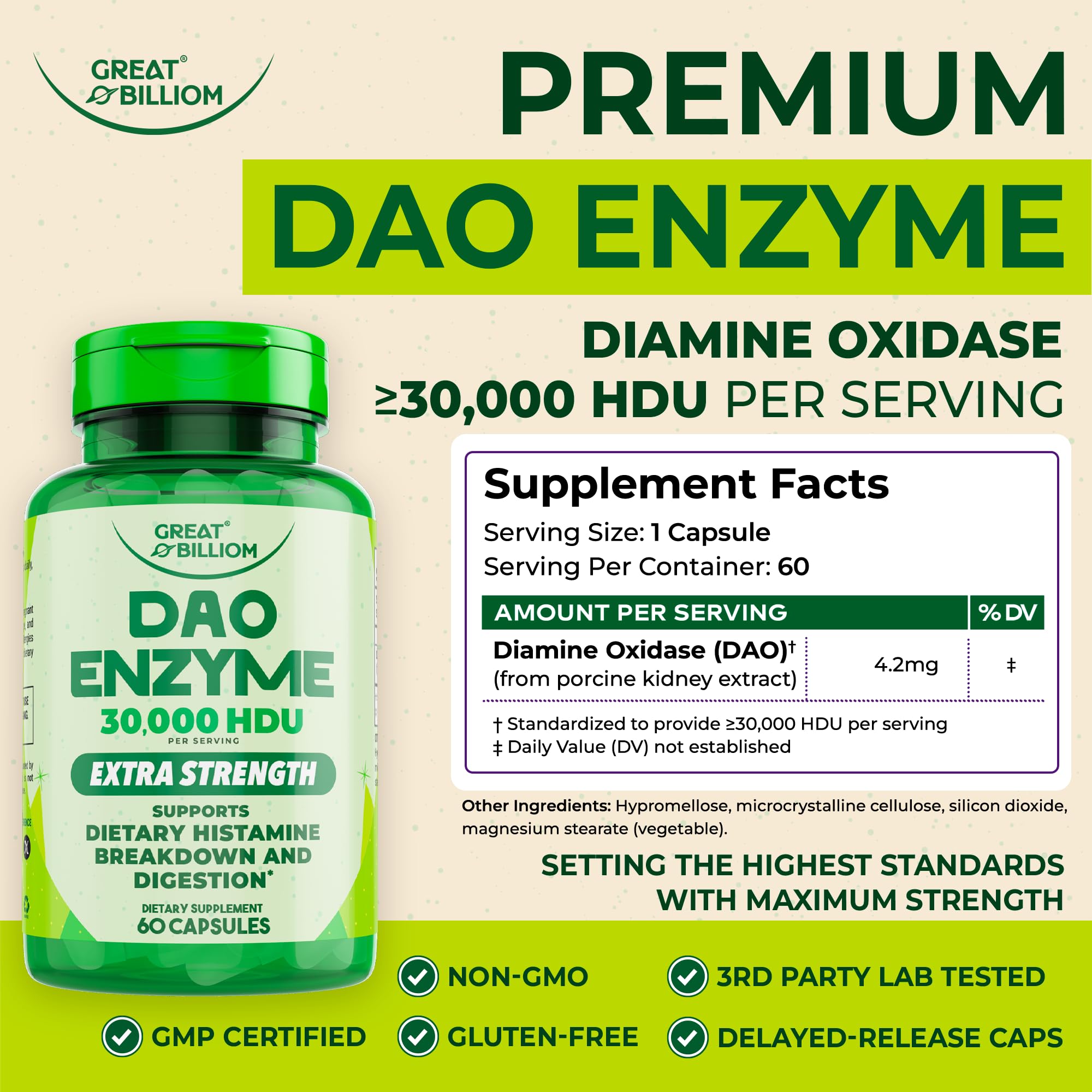 Great Billiom DAO delayed-release capsule delivers in the intestine