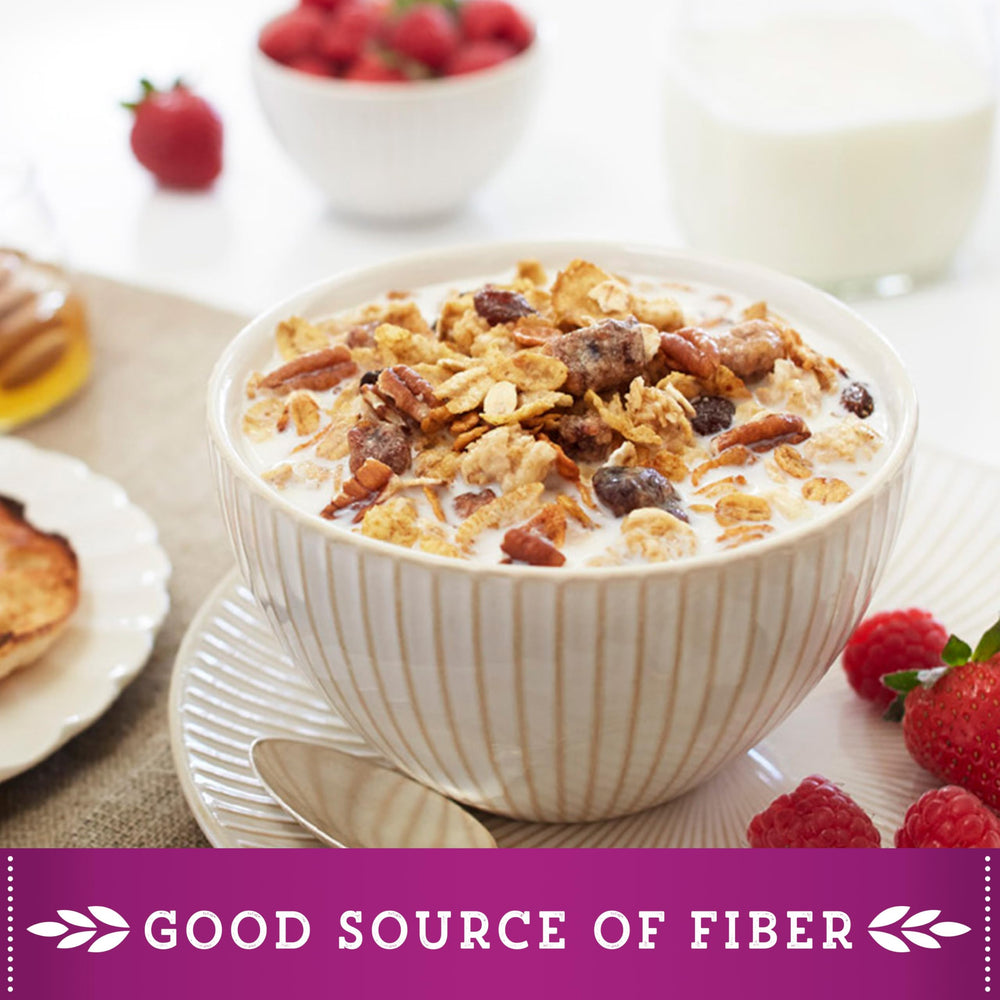 Great Grains pecans chunks add crunch to yogurt or milk
