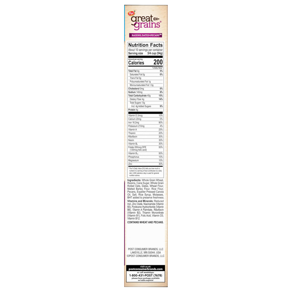 Great Grains breakfast option featuring real ingredients and fiber