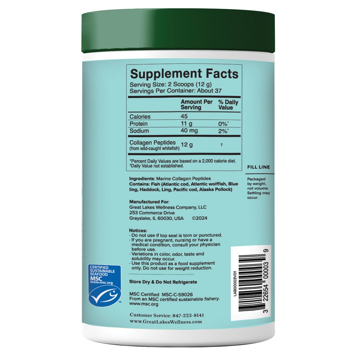 Great Lakes Wellness collagen dissolving in coffee for a smooth cup