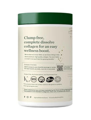 Great Lakes Wellness collagen peptides powder label, highlighting non-GMO and gluten-free quality.