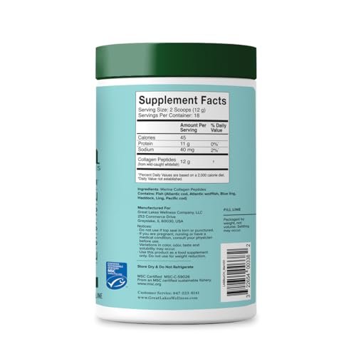 Great Lakes Wellness collagen powder scoop ready for quick dissolving