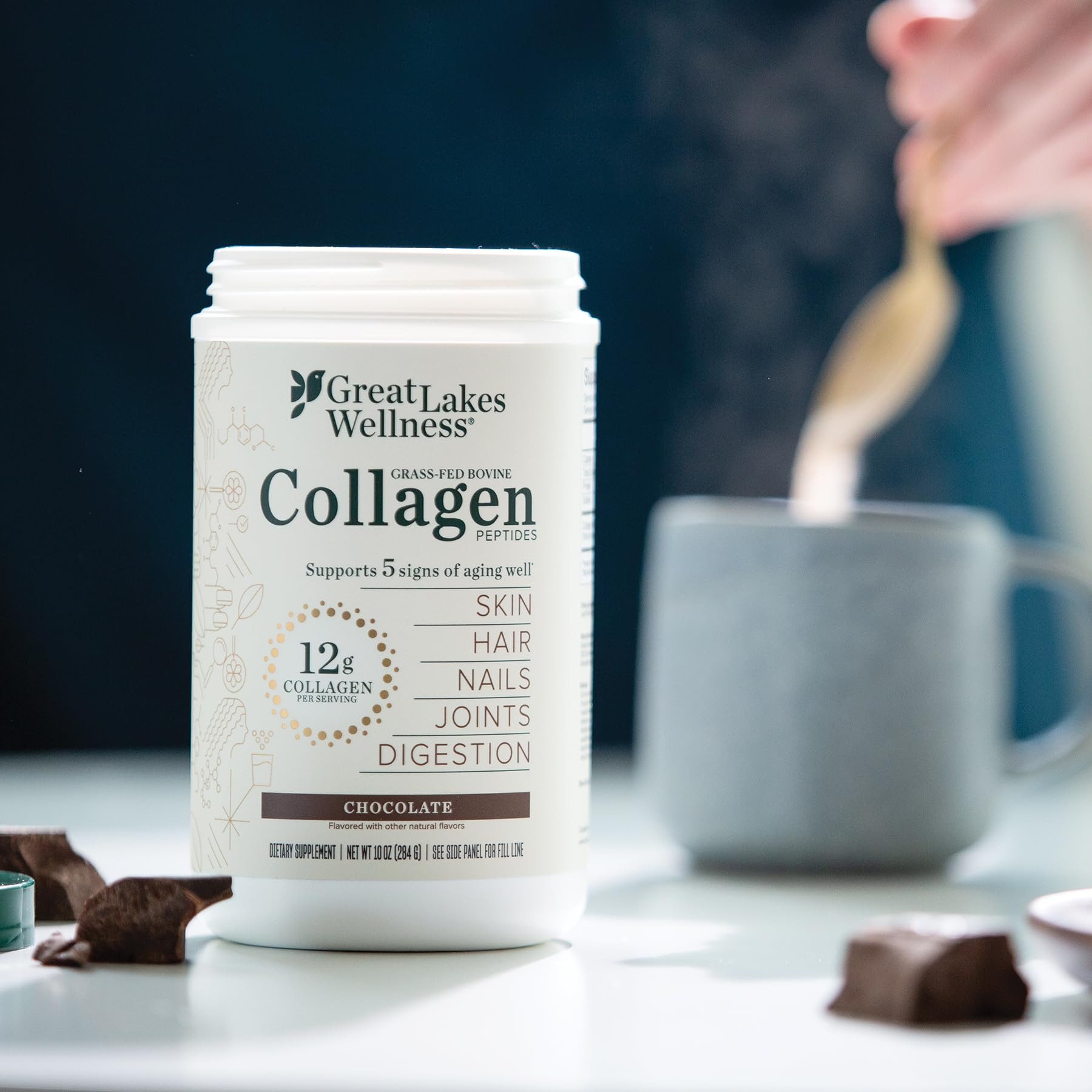 Great Lakes Wellness Collagen Smoothie Mix supports easy recipe nutrition