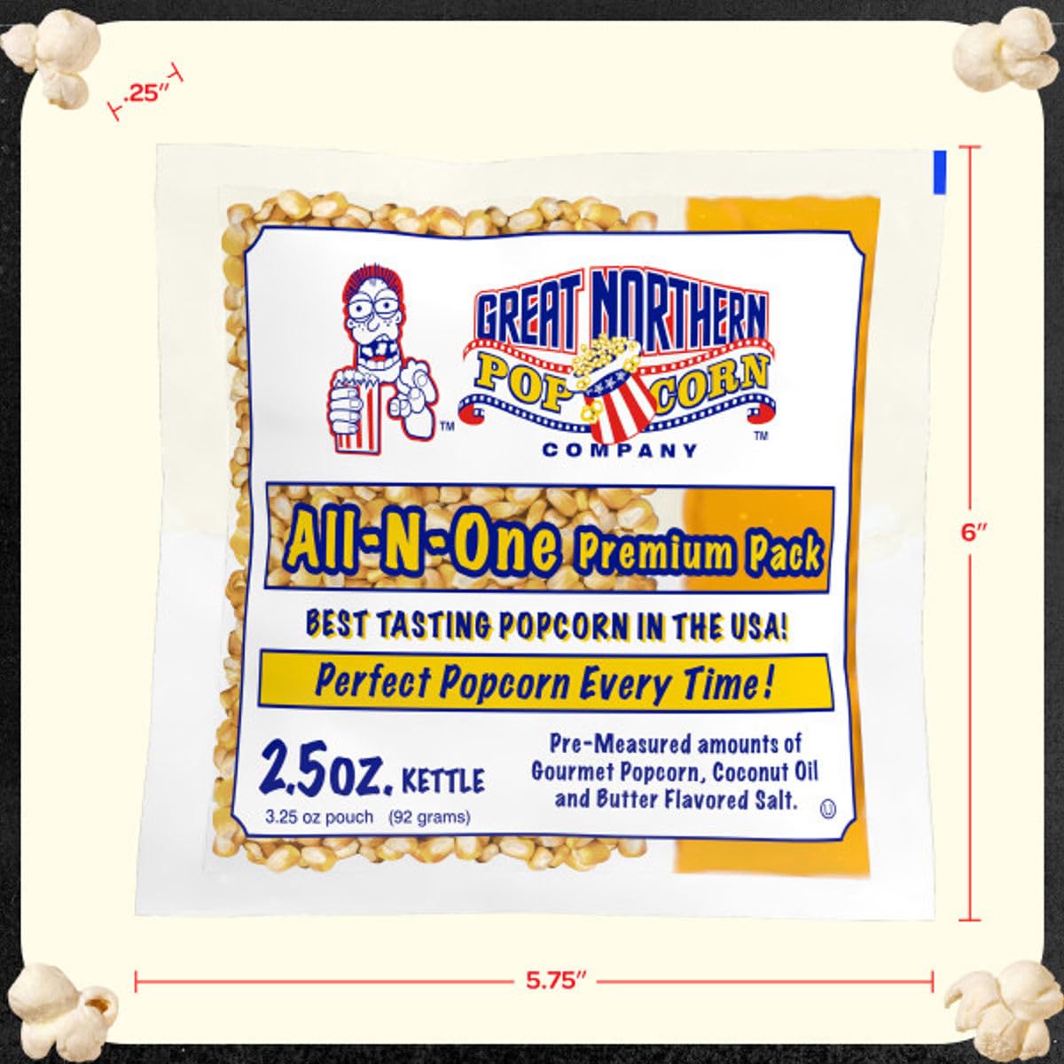 Great Northern Popcorn case of 12 packs ideal for events and caterings.