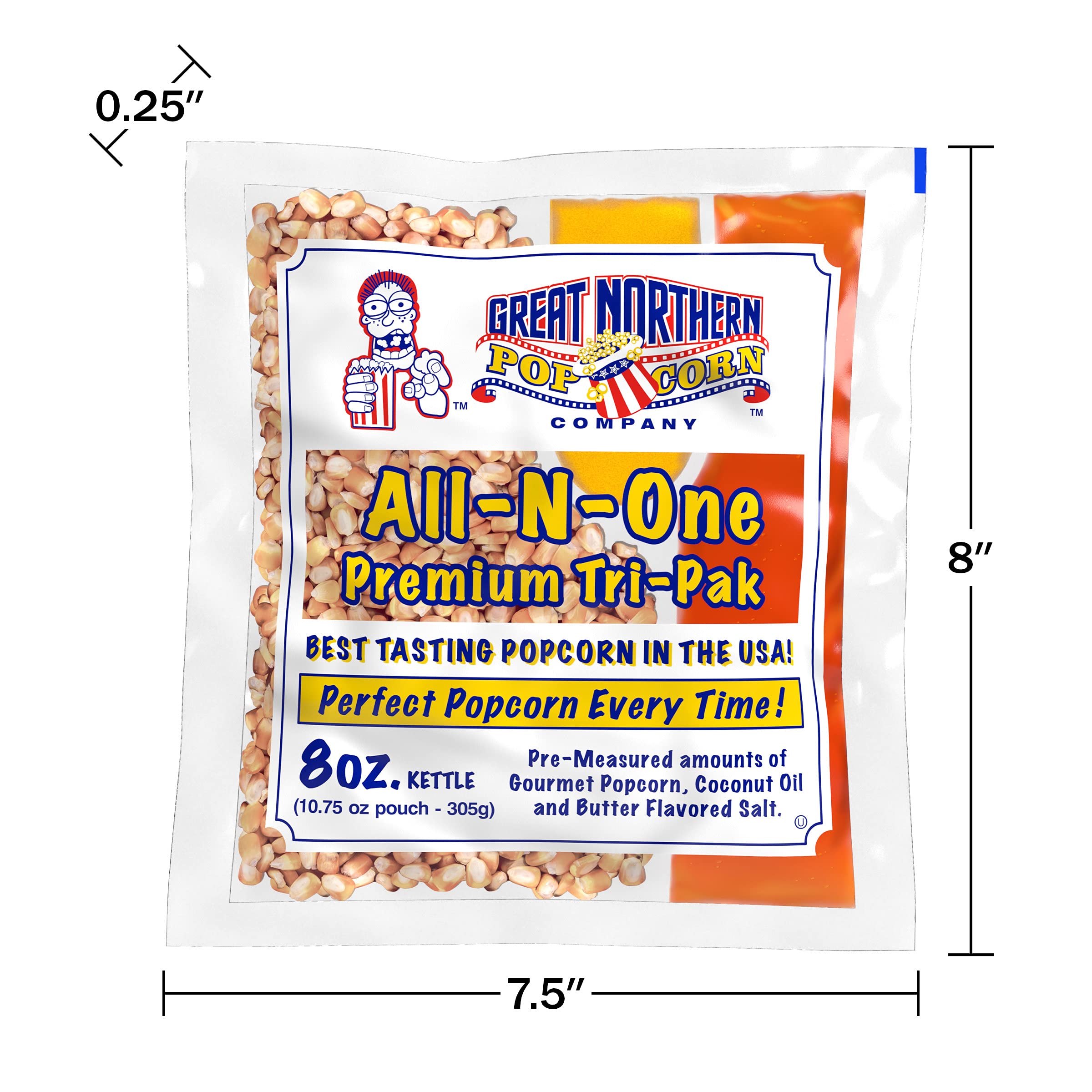 Great Northern Popcorn coconut oil in-pack for flavorful pops