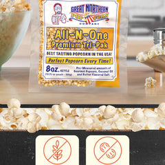 Great Northern Popcorn easy mess-free packets reduce cleanup during events