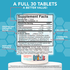 Great Oral Health BLIS K12 M18 chewables close-up highlight cavity-friendly support.