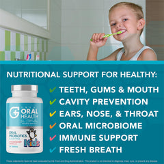 Great Oral Health kid smiling mouth promotes gum health.