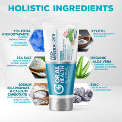 Great Oral Health toothpaste bottle showing fluoride-free remineralization potential