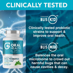 Great Oral Health gluten-free vegan icon signals suitable options.
