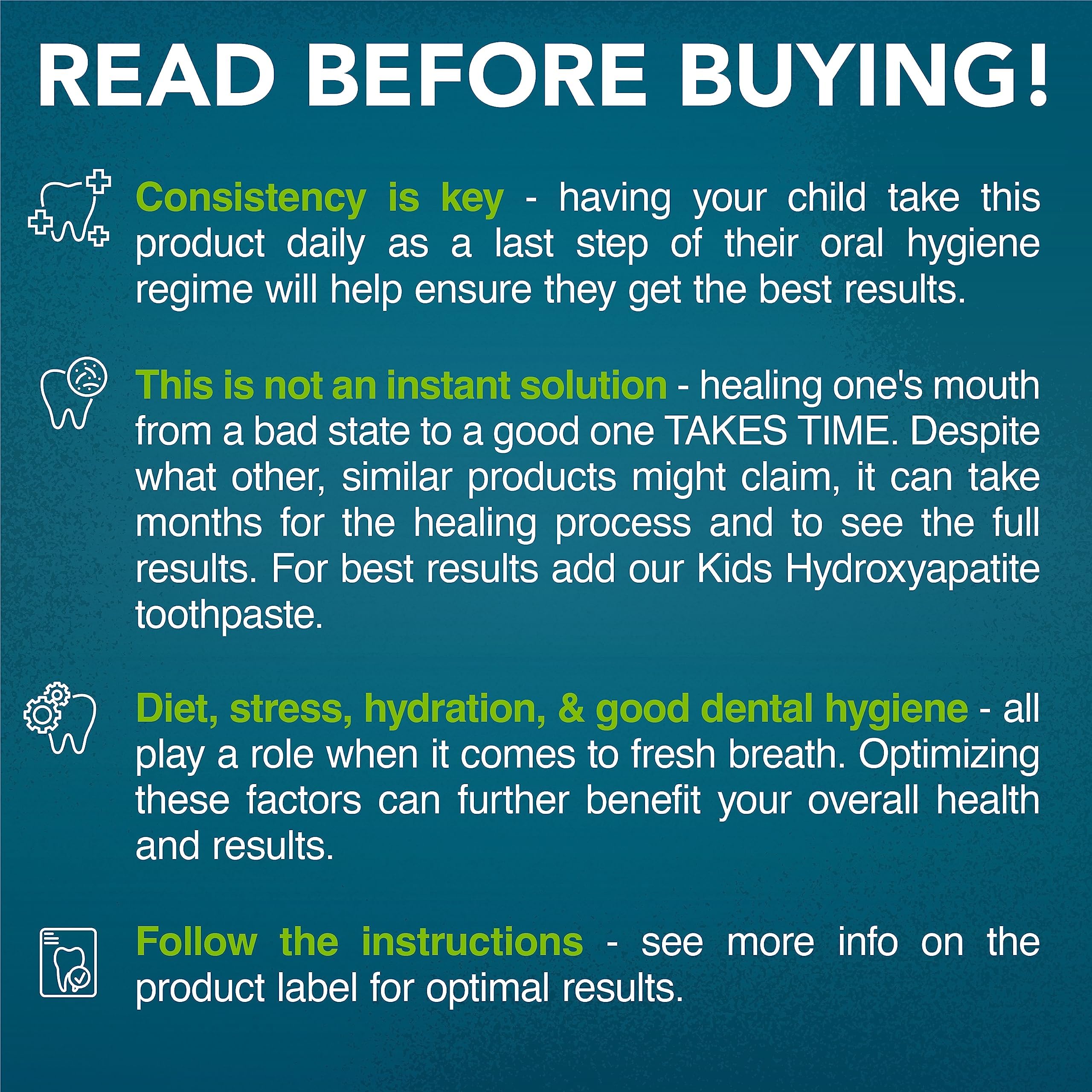 Great Oral Health sugar-free formula for tasty daily intake.