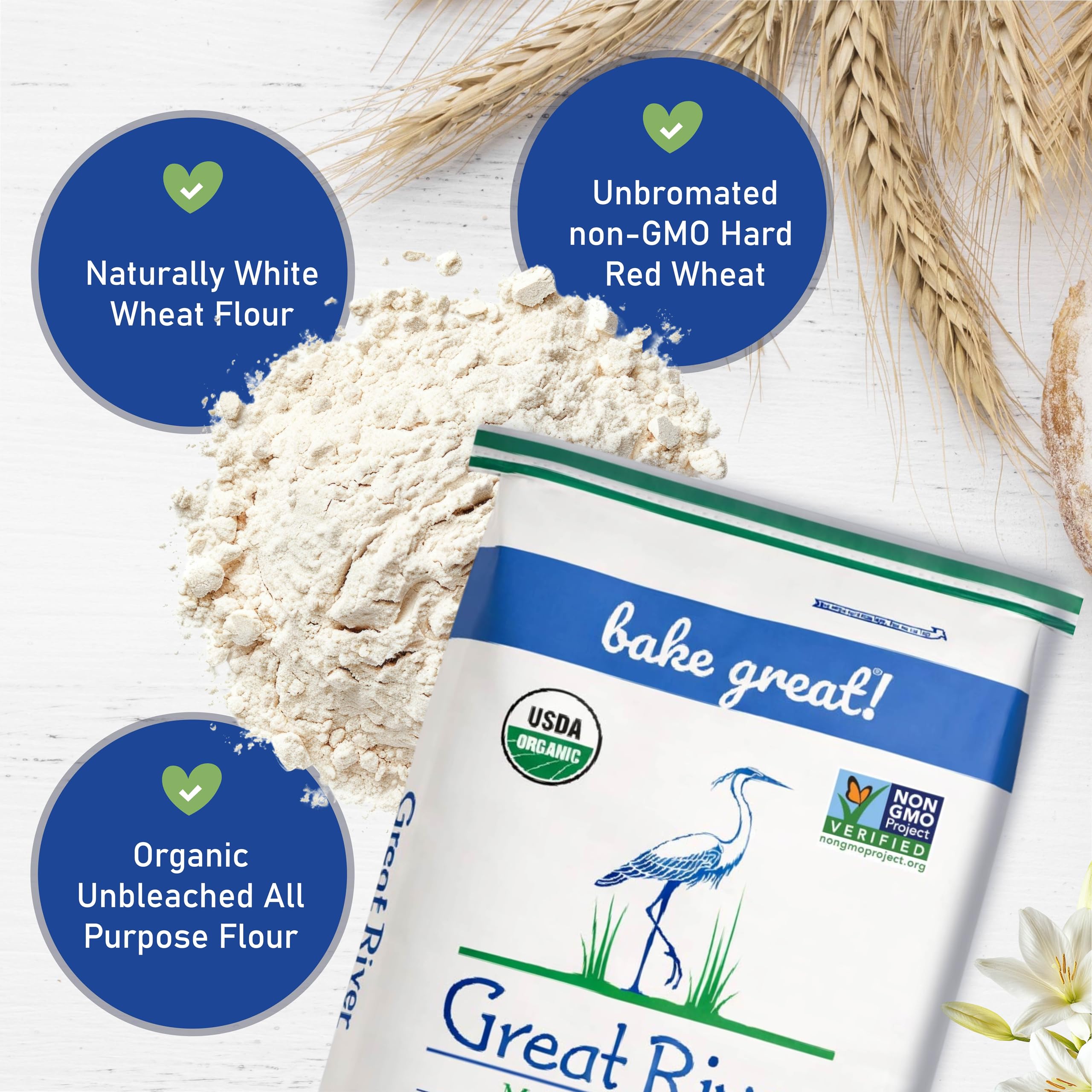 Great River Milling Lily White Flour sifted powder ready for cookies and breads