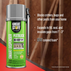 Great Stuff Pestblock adheres to wood and masonry for durable seals.