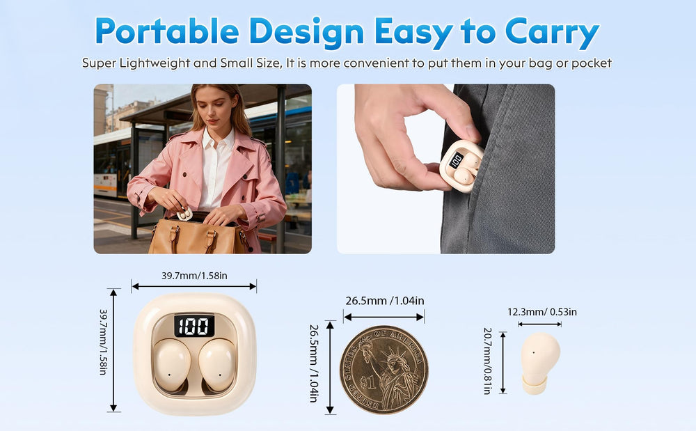 GreatQIQI wireless sleep earbuds with Bluetooth 5.4 ensuring a stable connection.