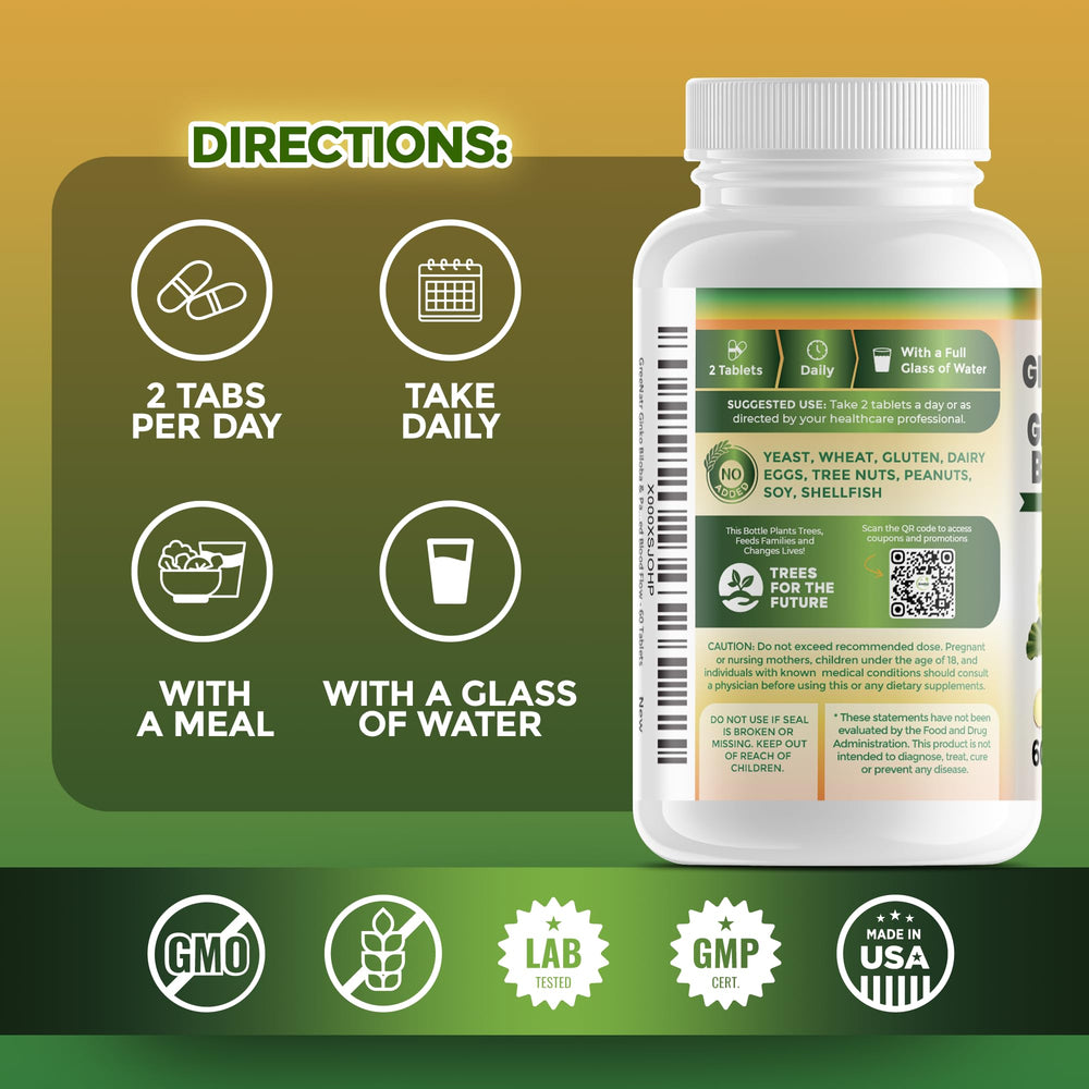 GreeNatr brain health tablets close-up signaling enhanced focus support.