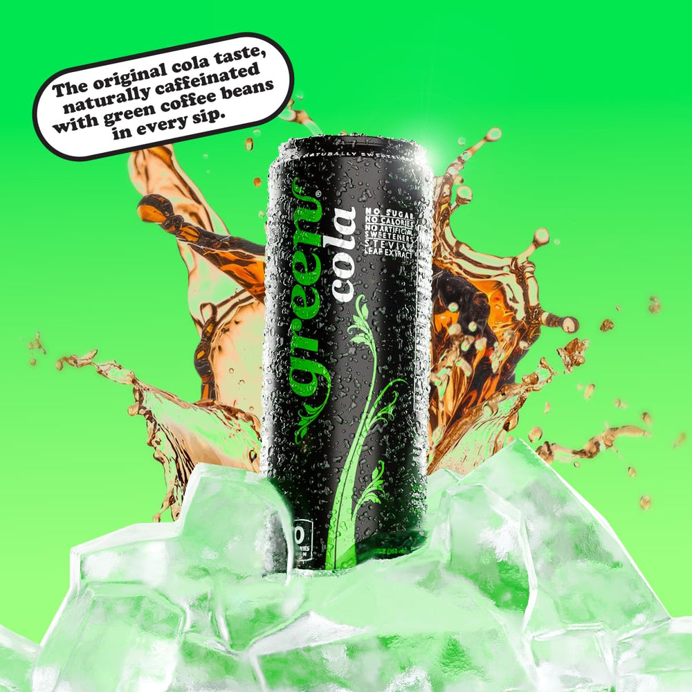 Green Cola pack of 8 cans, convenient keto-friendly option.