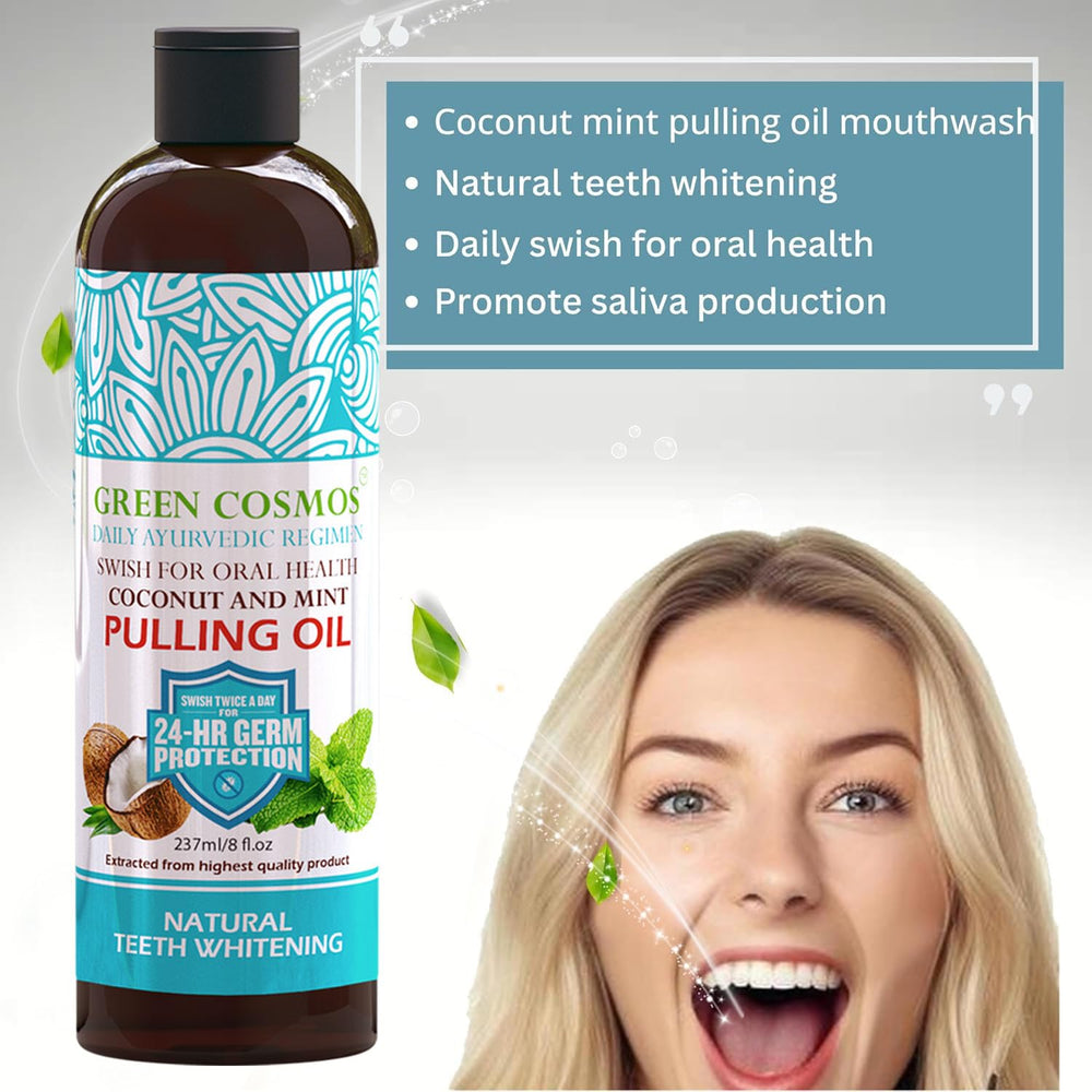 Label close-up communicates alcohol- and fluoride-free formulation.