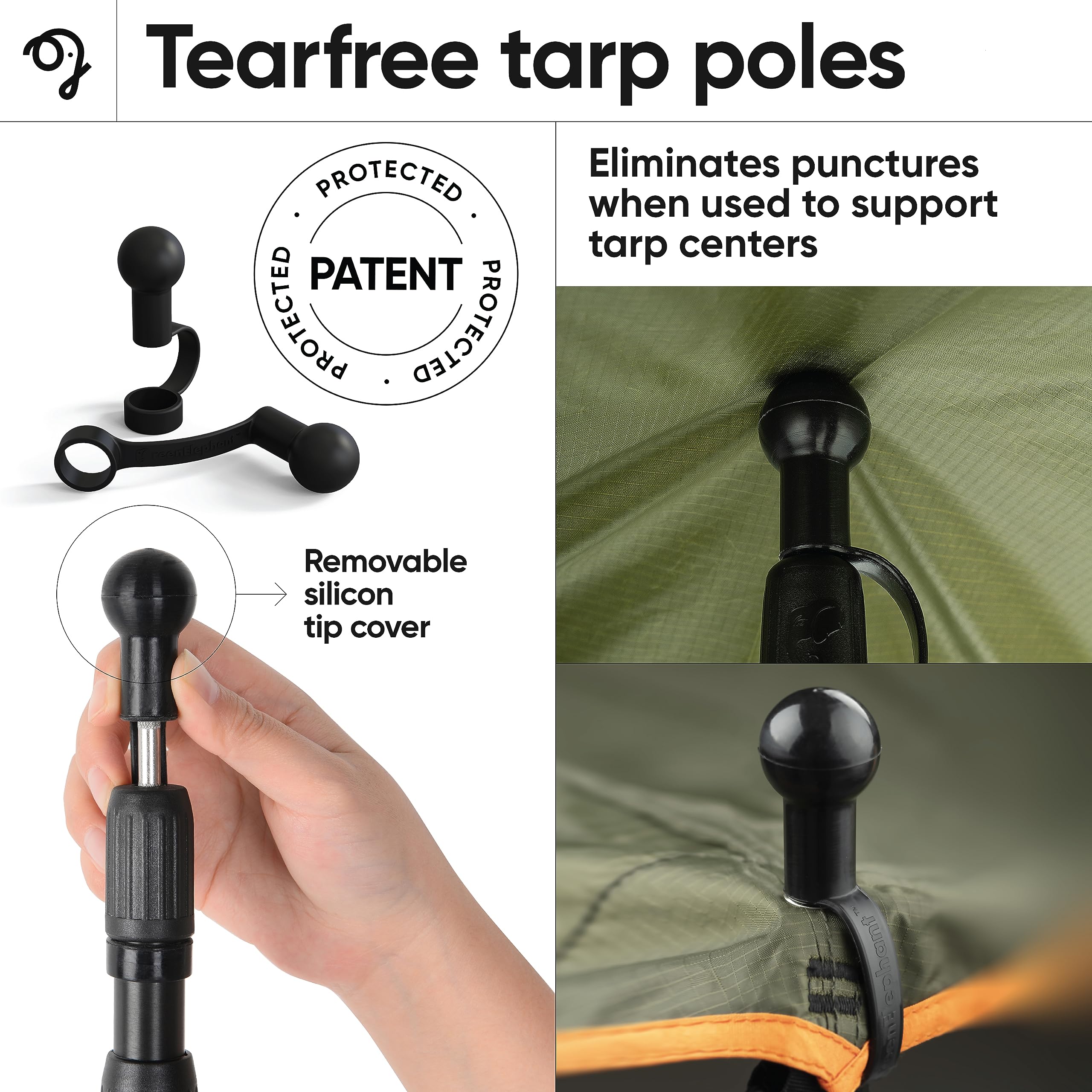 Green Elephant twist and lock poles provide stable, reliable adjustment in the field.