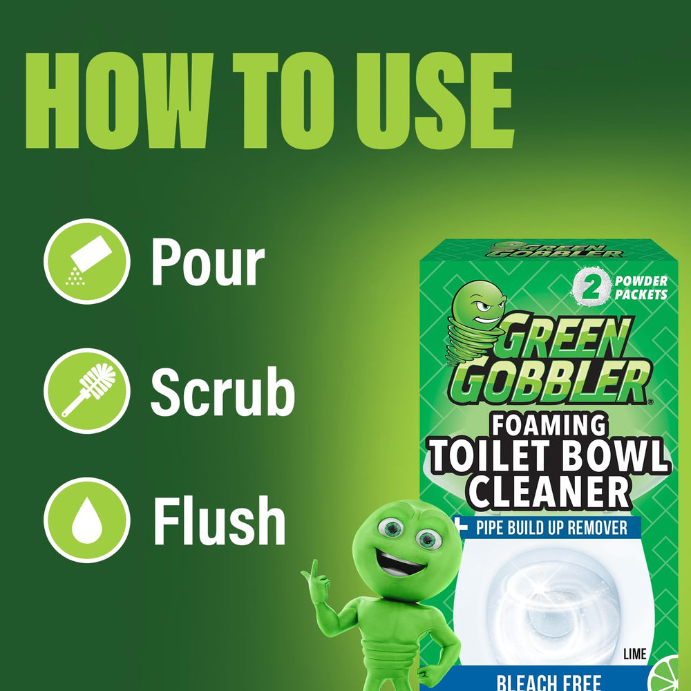 Green Gobbler bottle-dispensing-foam demonstrates convenient application and even coverage.
