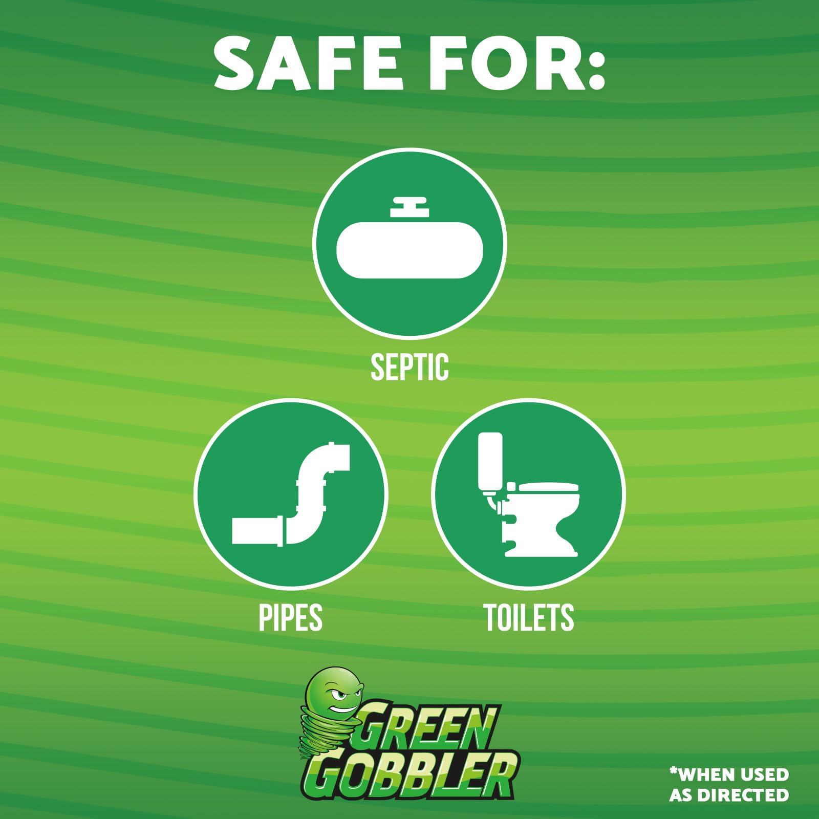 Product demonstrating odor reduction benefits after use in a septic system.
