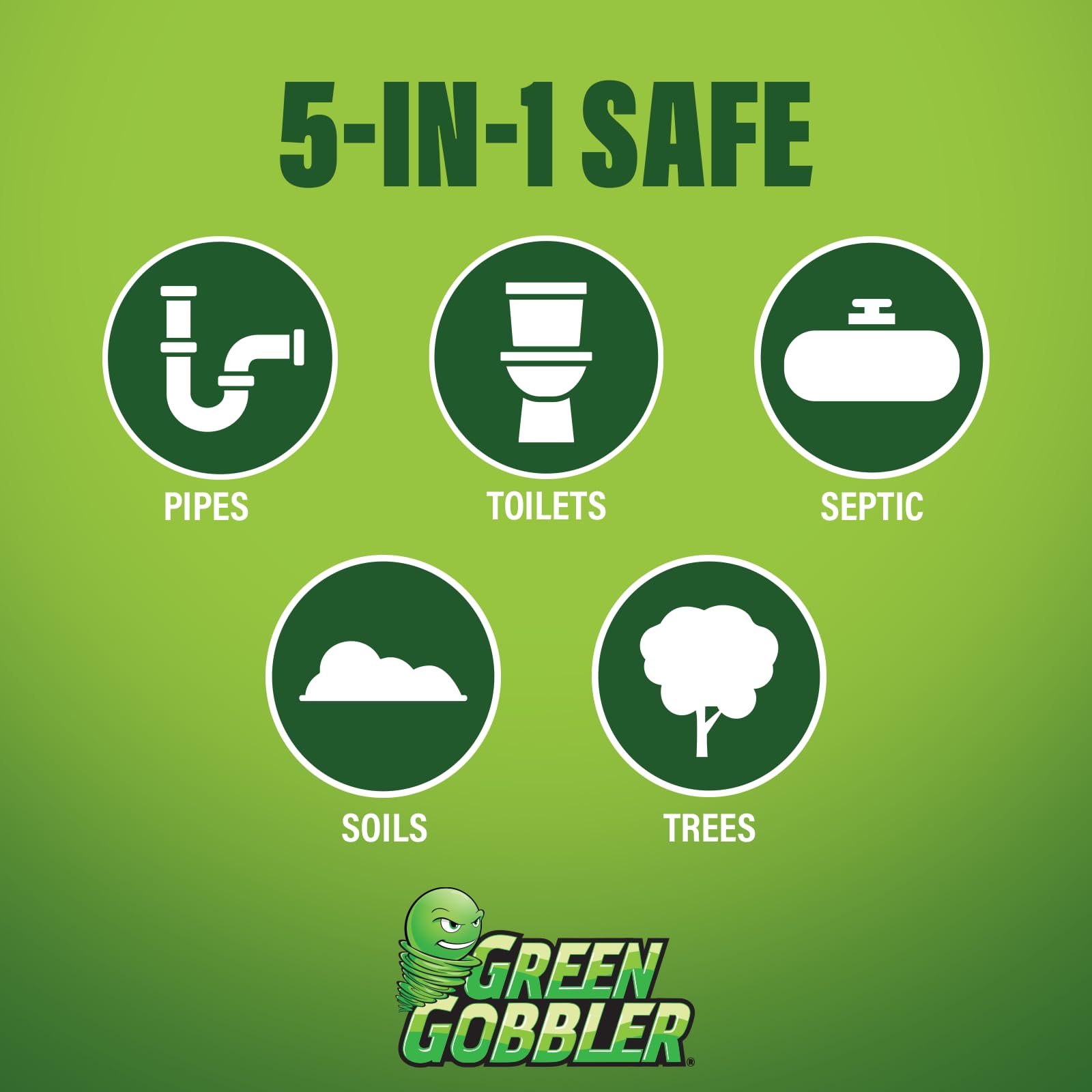 Green Gobbler foaming root killer demonstrates compatibility with home plumbing.