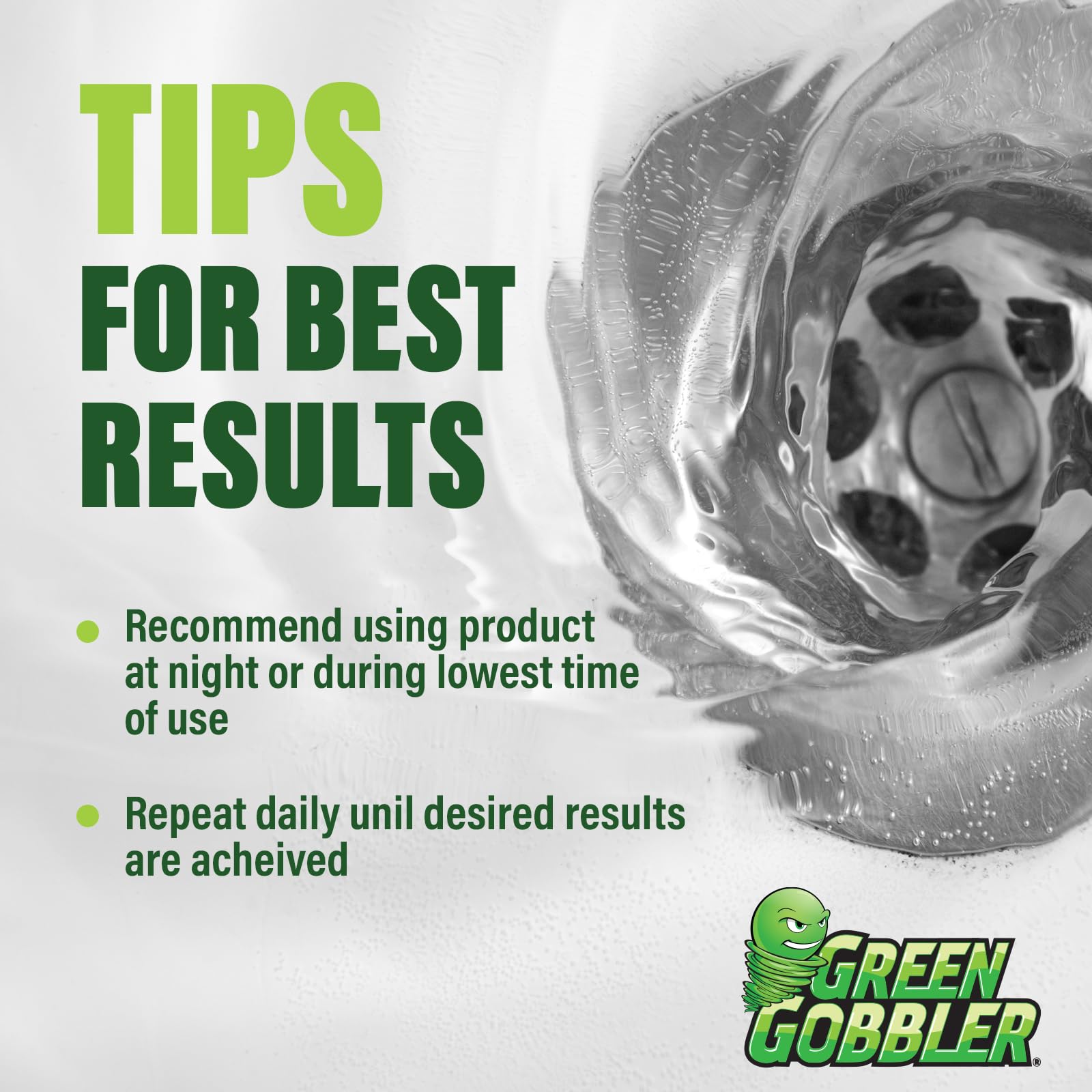 Green Gobbler gel applied at night for low-activity use