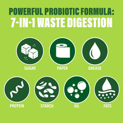 Green Gobbler bacteria and enzymes supporting organic waste digestion.