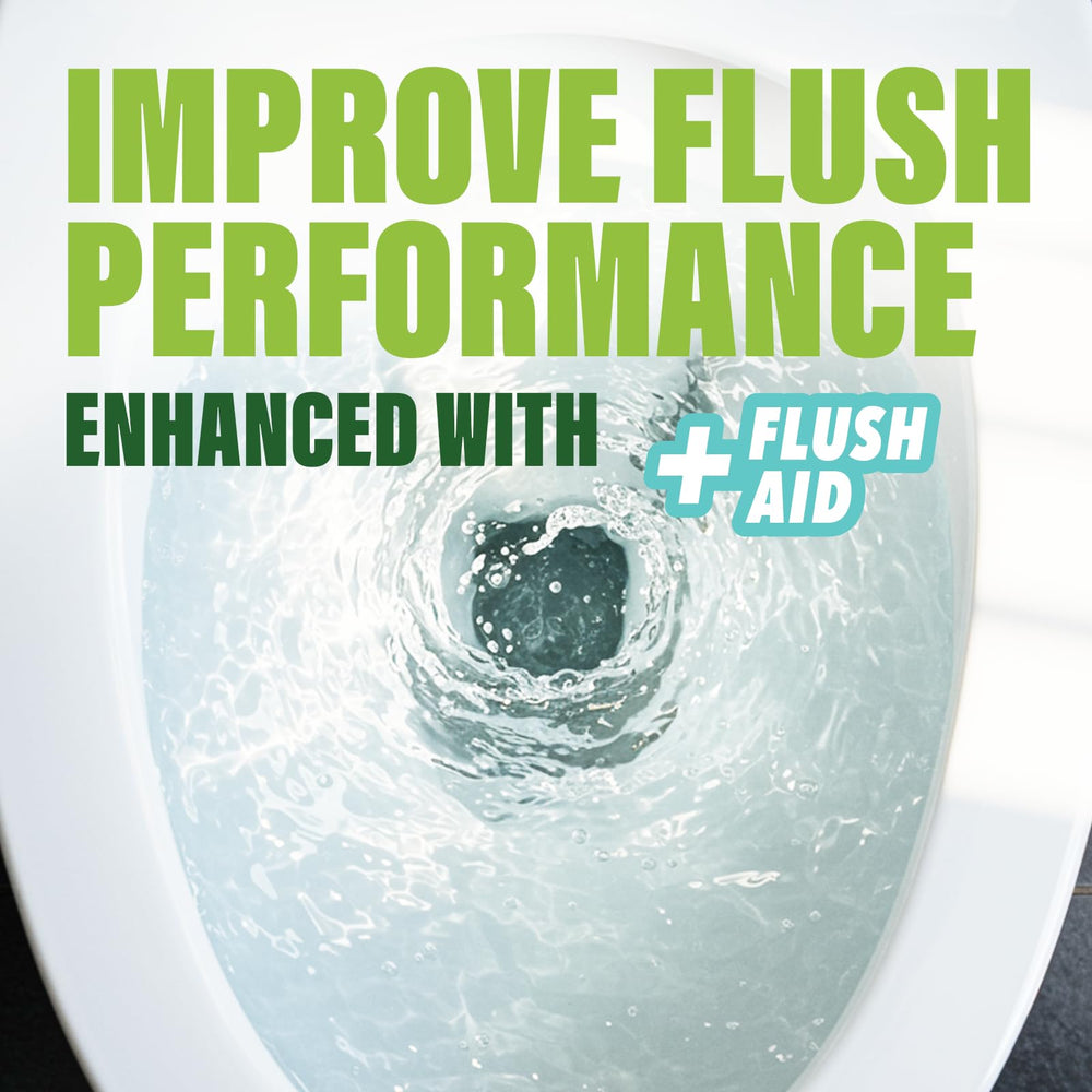 Pour action of Green Gobbler Toilet Clog Defense, demonstrating simple use