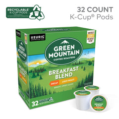 Green Mountain brand logo on packaging signals trusted quality for coffee lovers.