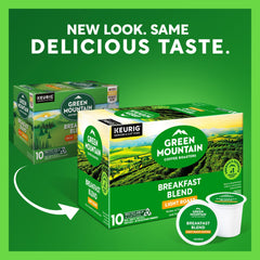 Green Mountain Breakfast Blend cup pour showcasing steady extraction