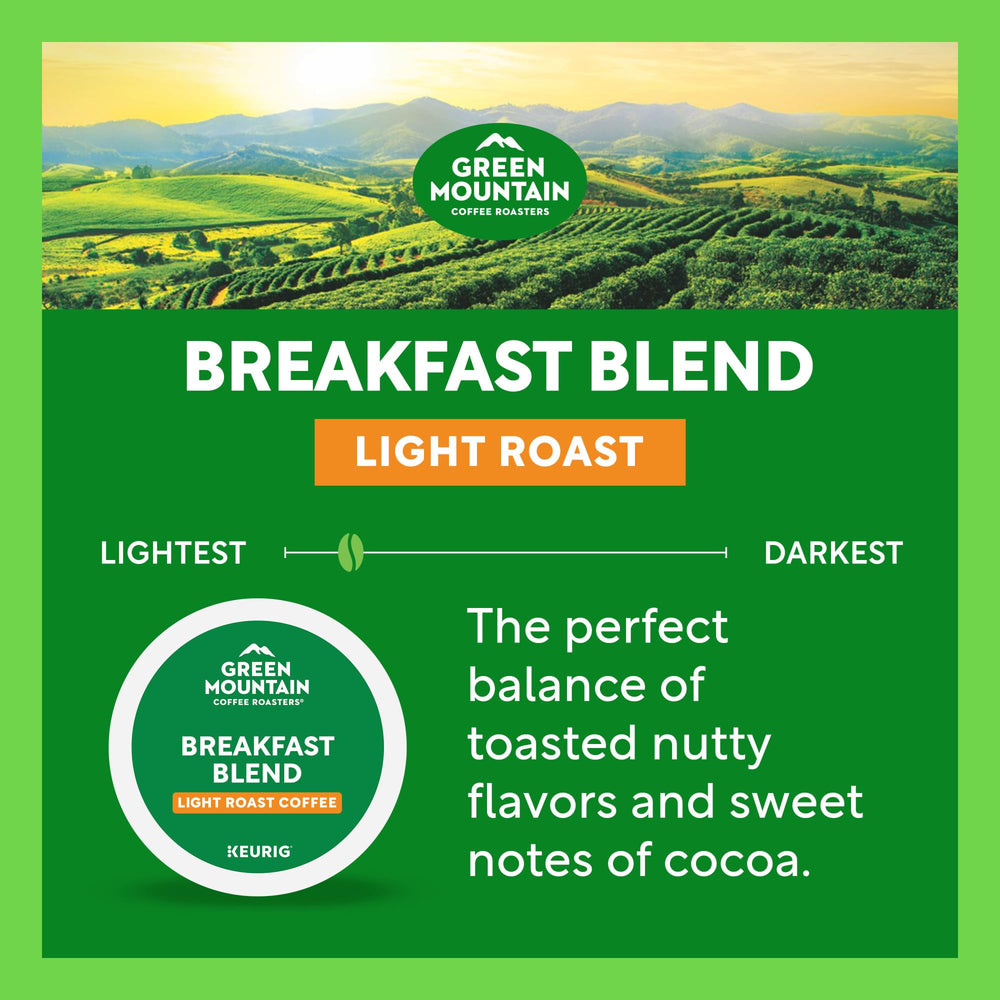 Recyclable pods from Green Mountain Breakfast Blend for sustainable brewing