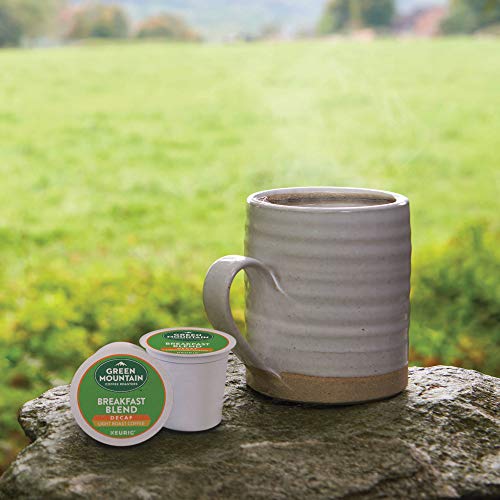 Green Mountain brewed cup with steam illustrates a ready-to-enjoy moment.