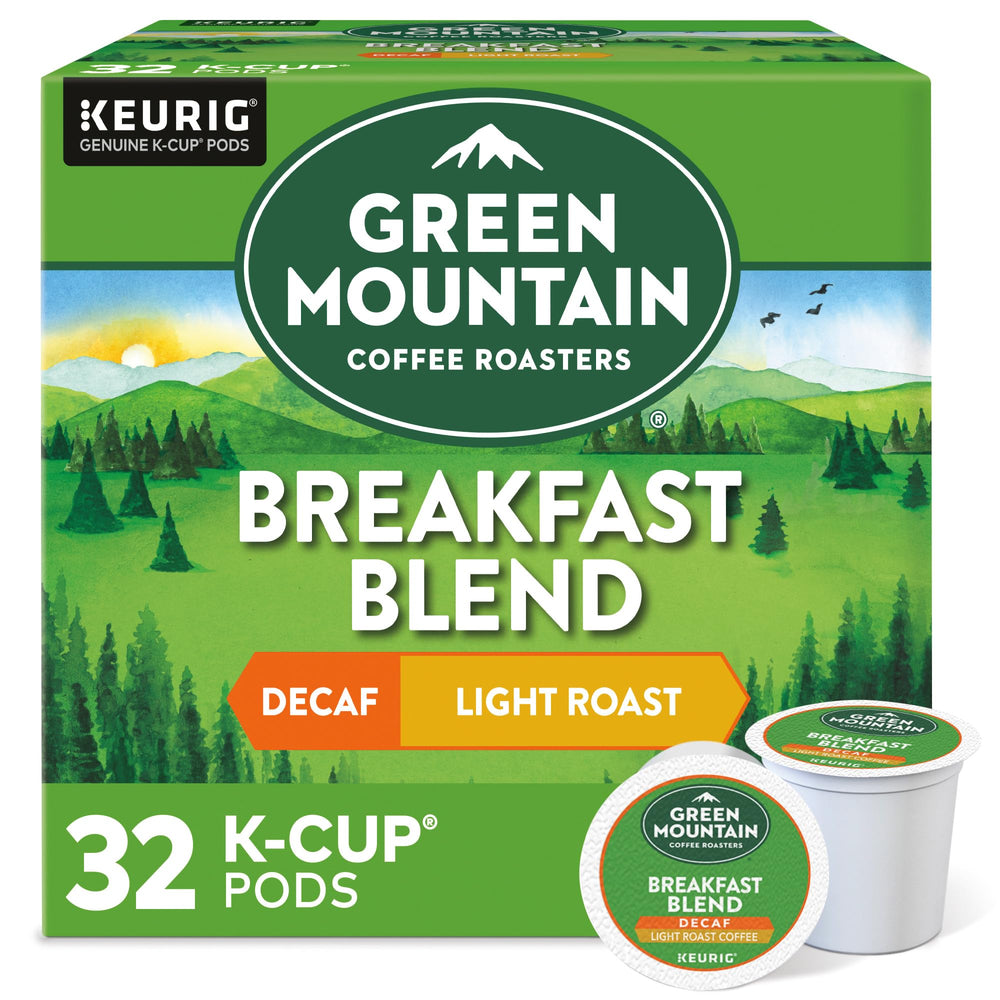 Green Mountain Decaf Breakfast Pod ready for a smooth morning cup.