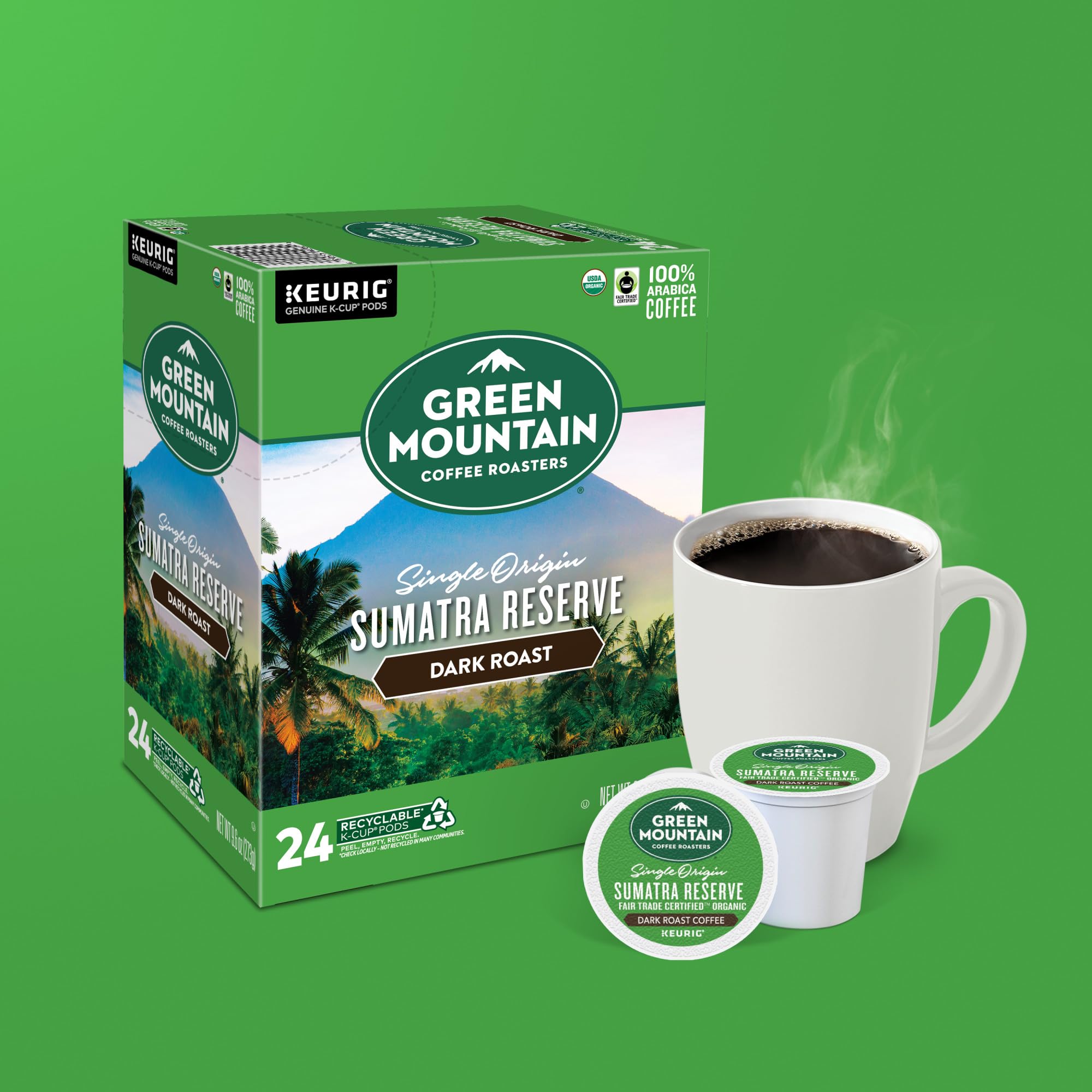 Green Mountain Keurig compatible pods simplify daily coffee routines.