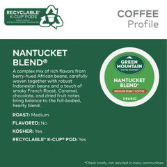Green Mountain Nantucket Blend Keurig compatibility badge ensures reliable brews