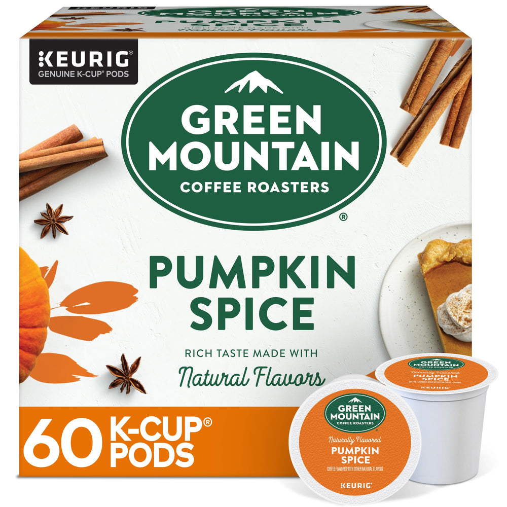 Green Mountain Pumpkin Spice K-Cup pod pack evokes cozy autumn mornings