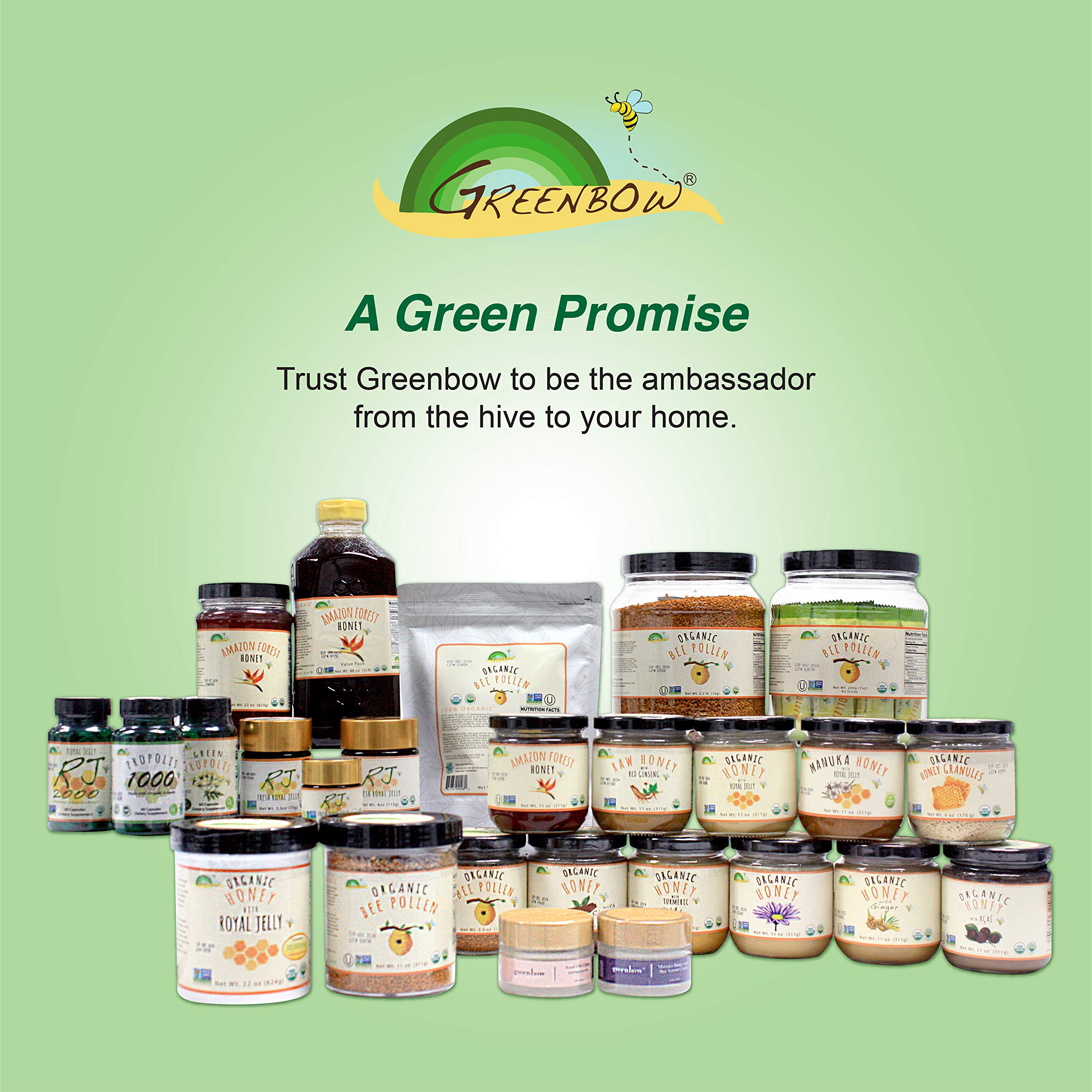 Greenbow Bee Pollen in yogurt bowl ready to boost vitamins.