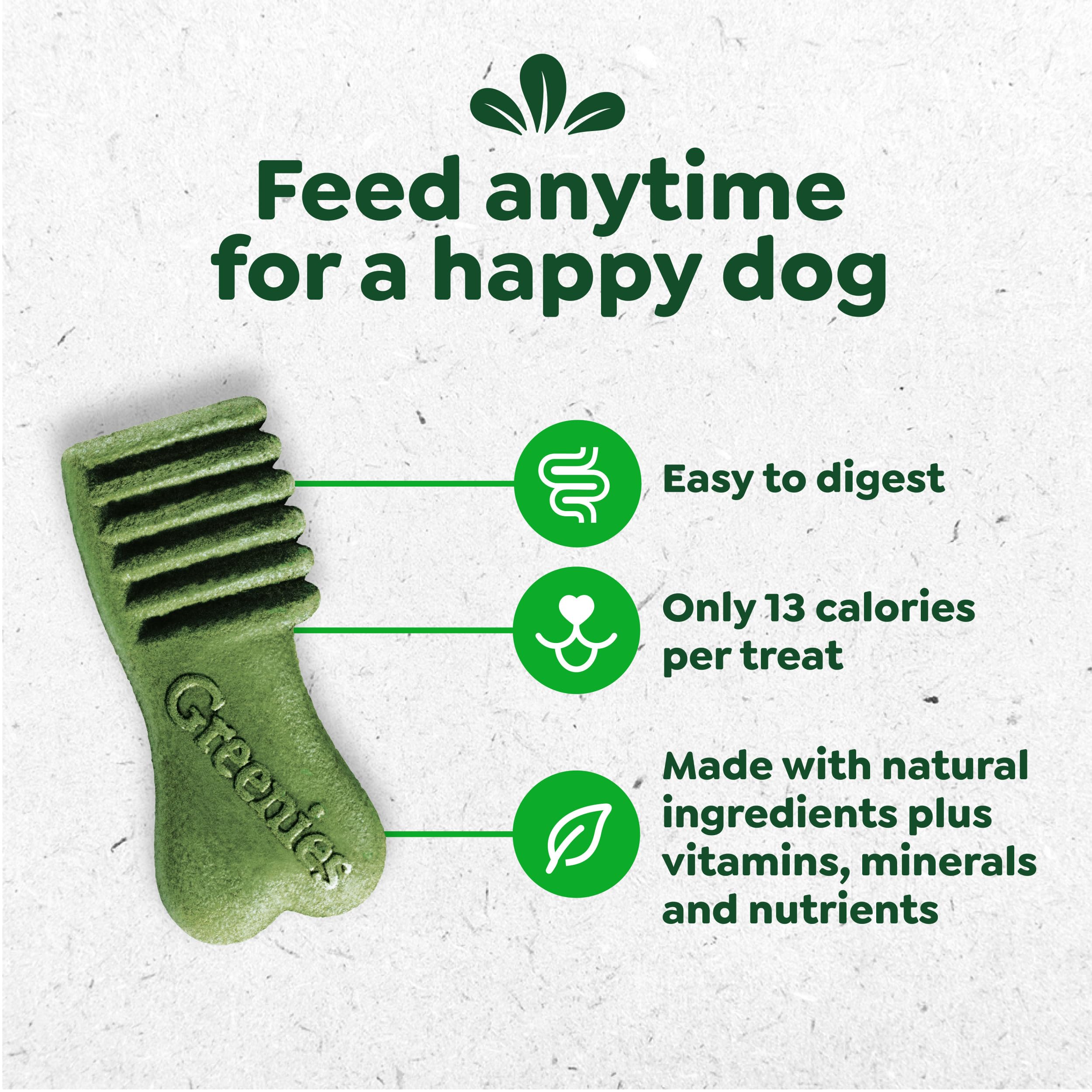 Greenies Anytime Bites tiny treats ideal for frequent training sessions.