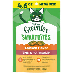 Greenies crunchy-outside soft-inside cat treats for dual texture snacking