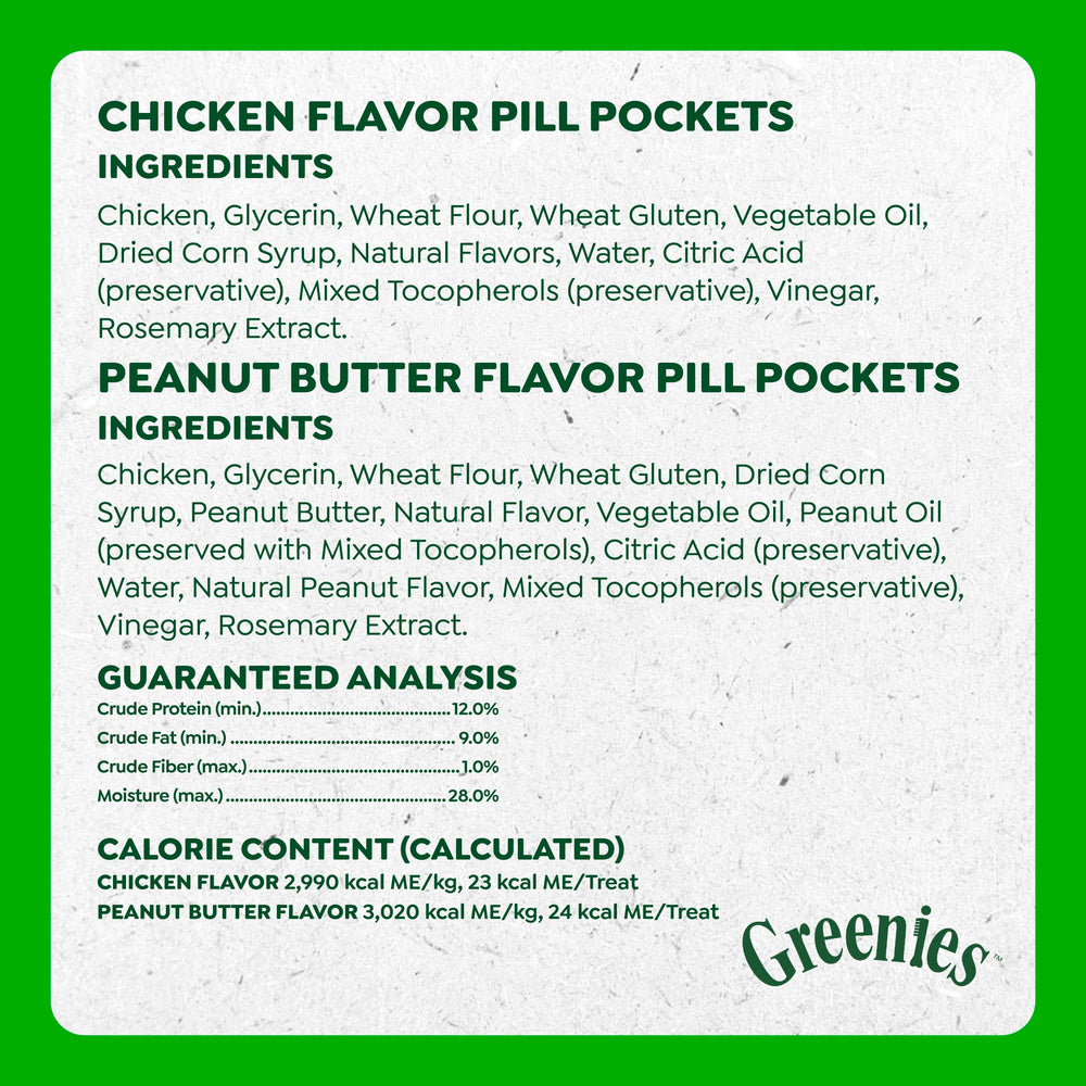 Greenies dog pill pockets dispense capsules easily.