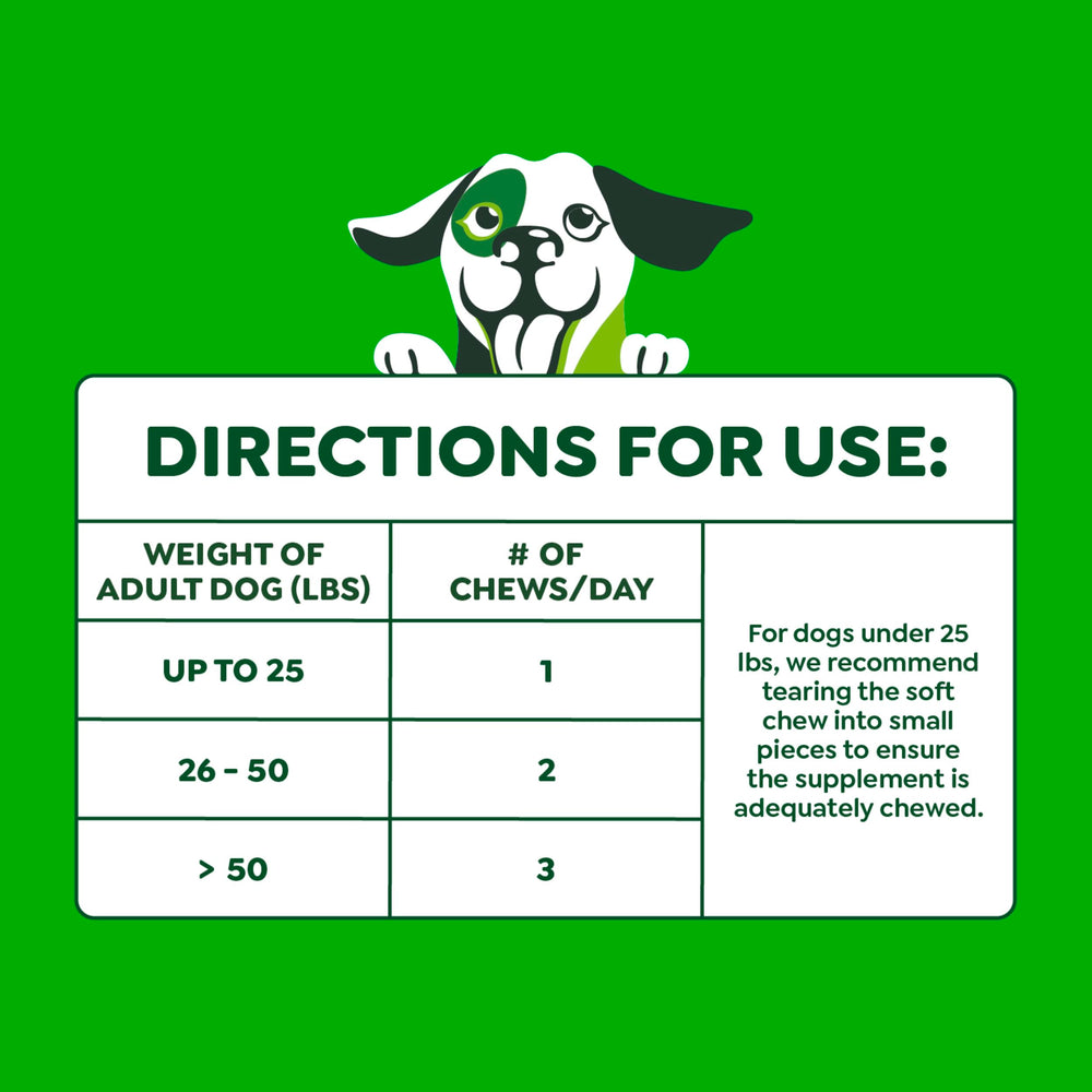 Greenies 8-in-1 ingredient emphasis with glucosamine and omega-3.