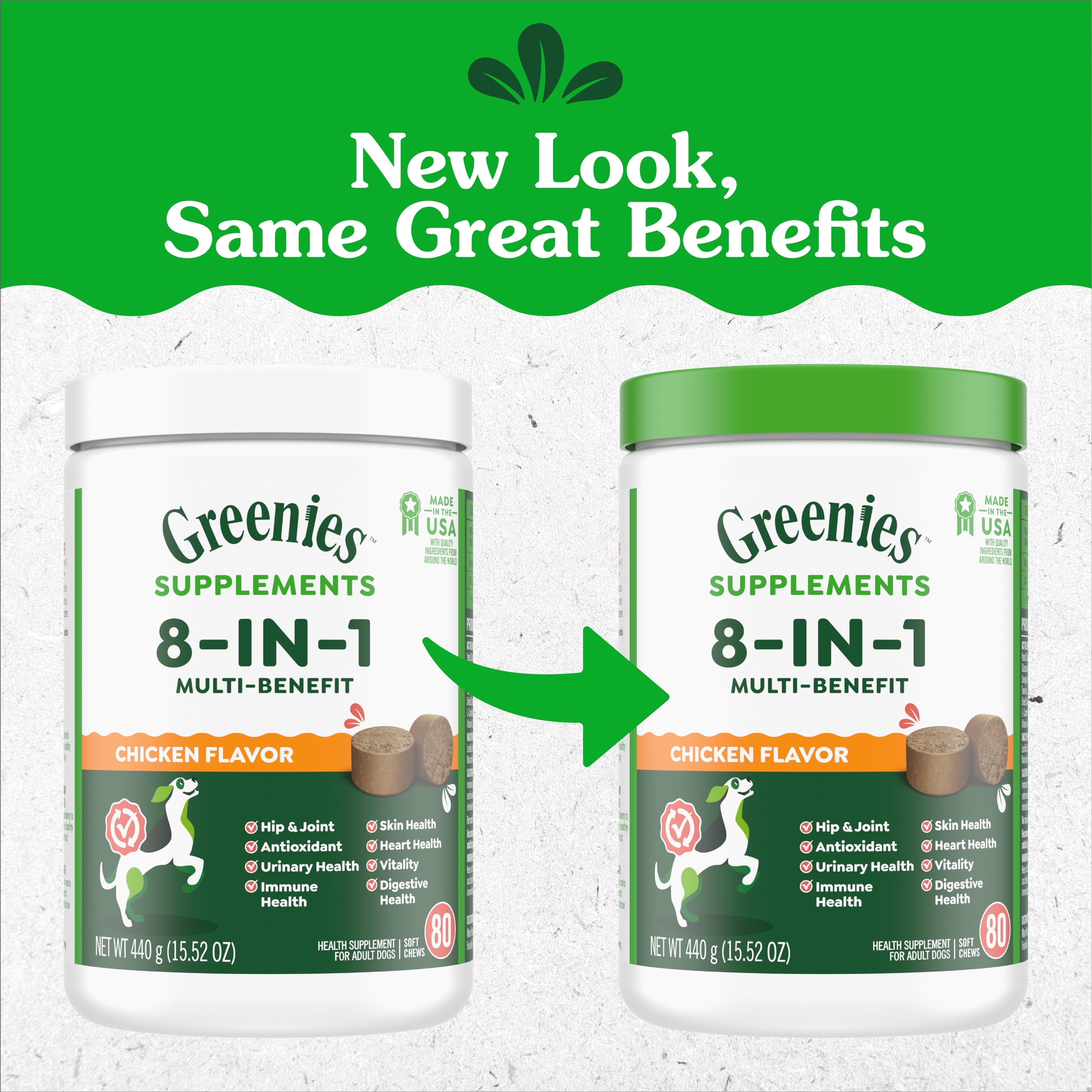 Greenies 8-in-1 soft-chews closeup revealing texture.