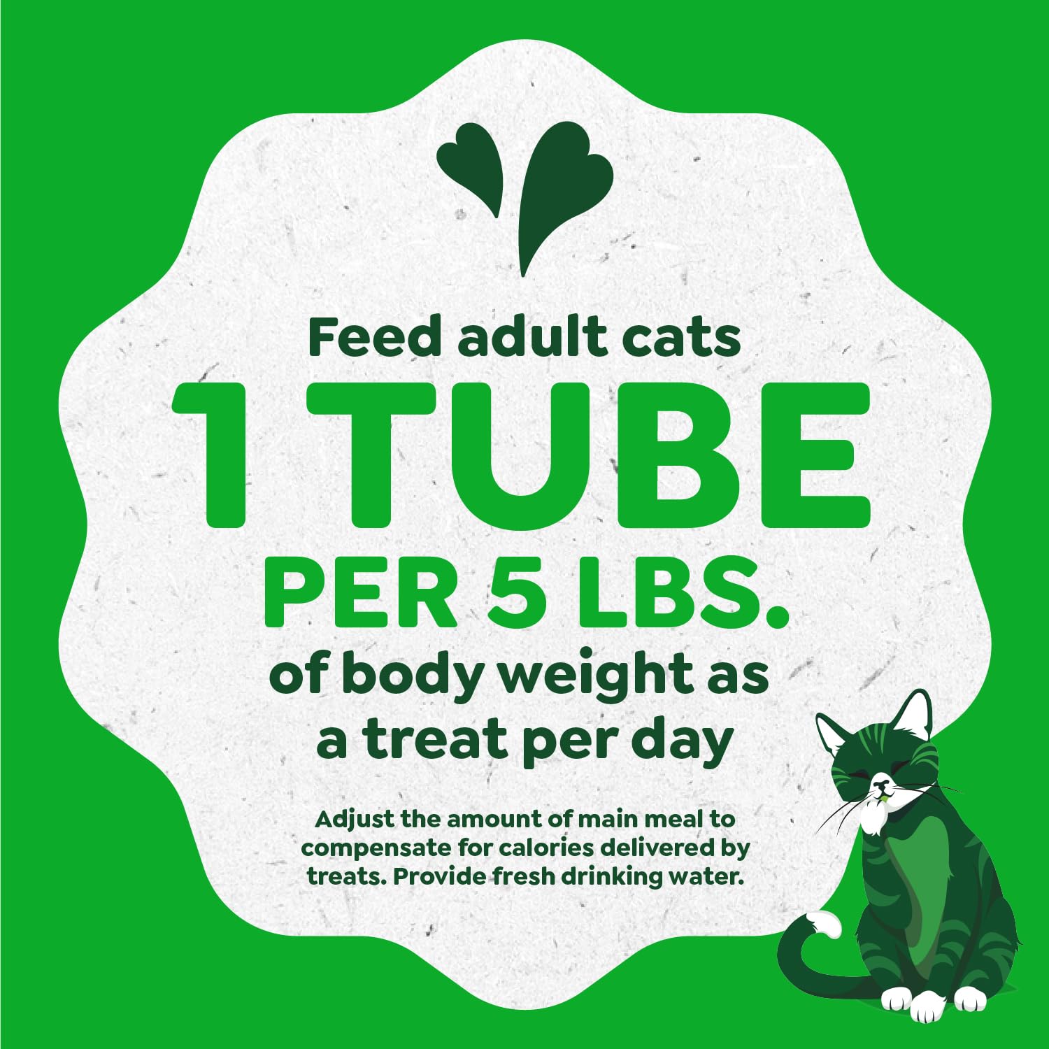 Greenies Feline Smart Purees adult nutrition balance image implies complete nourishment for adult cats
