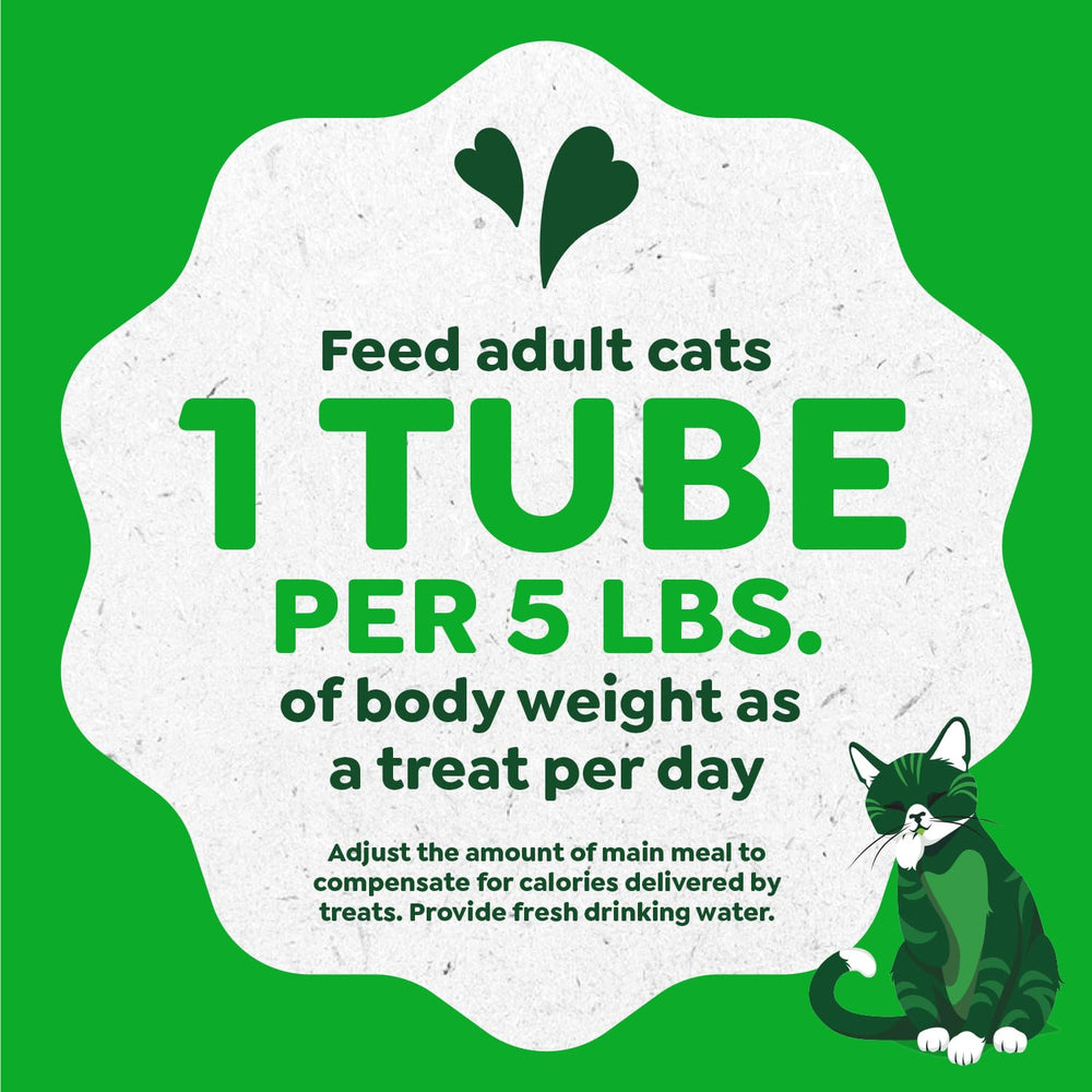 Greenies Feline Smart Purees adult nutrition balance image implies complete nourishment for adult cats
