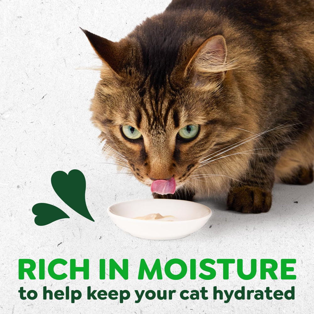 Greenies Feline Smart Purees high-protein image emphasizes digestible protein for active cats