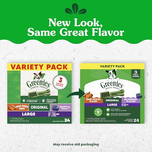 Greenies large dog dental chews closeup texture highlights chewy, effective cleaning.