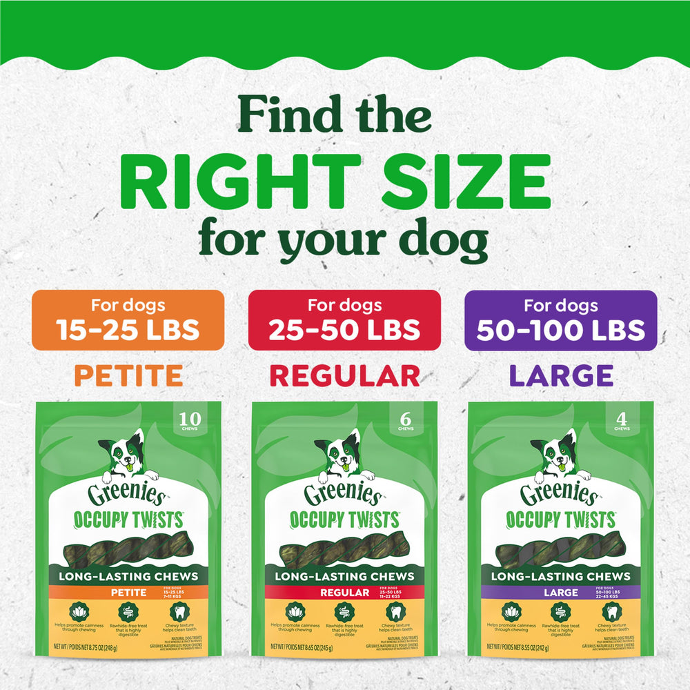 Greenies Occupy Twists tasty chicken flavor aroma