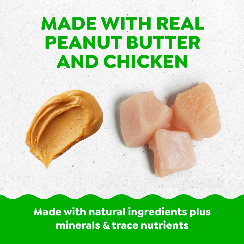 Greenies Pill Pockets peanut butter flavor helps mask odor.